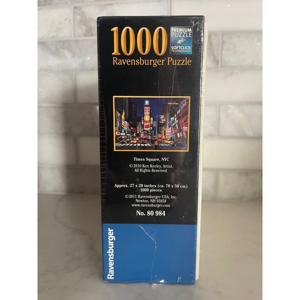 Ravensburger Puzzle NIP Times Square, NYC 1000 pc Softclick technology 27" x 20" - Picture 3 of 5